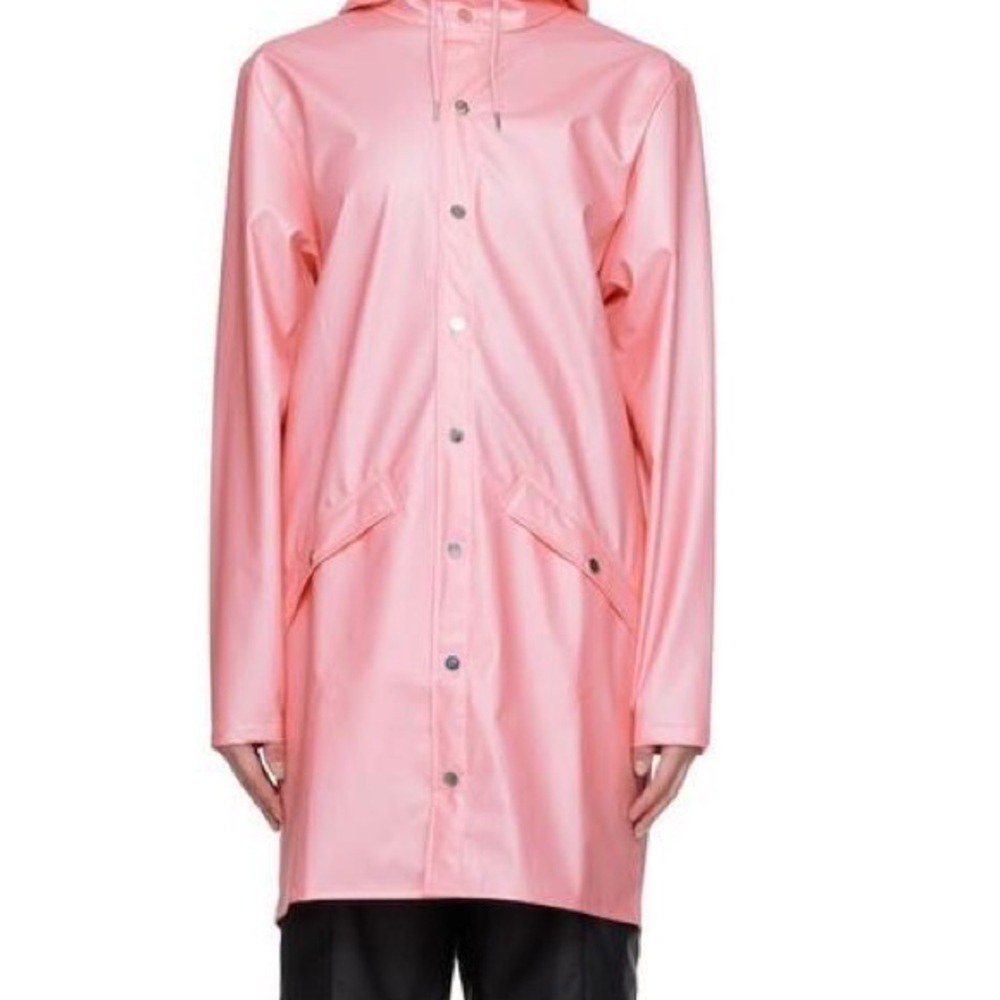 RAINS Pink Raincoat NWT - Picture 3 of 8